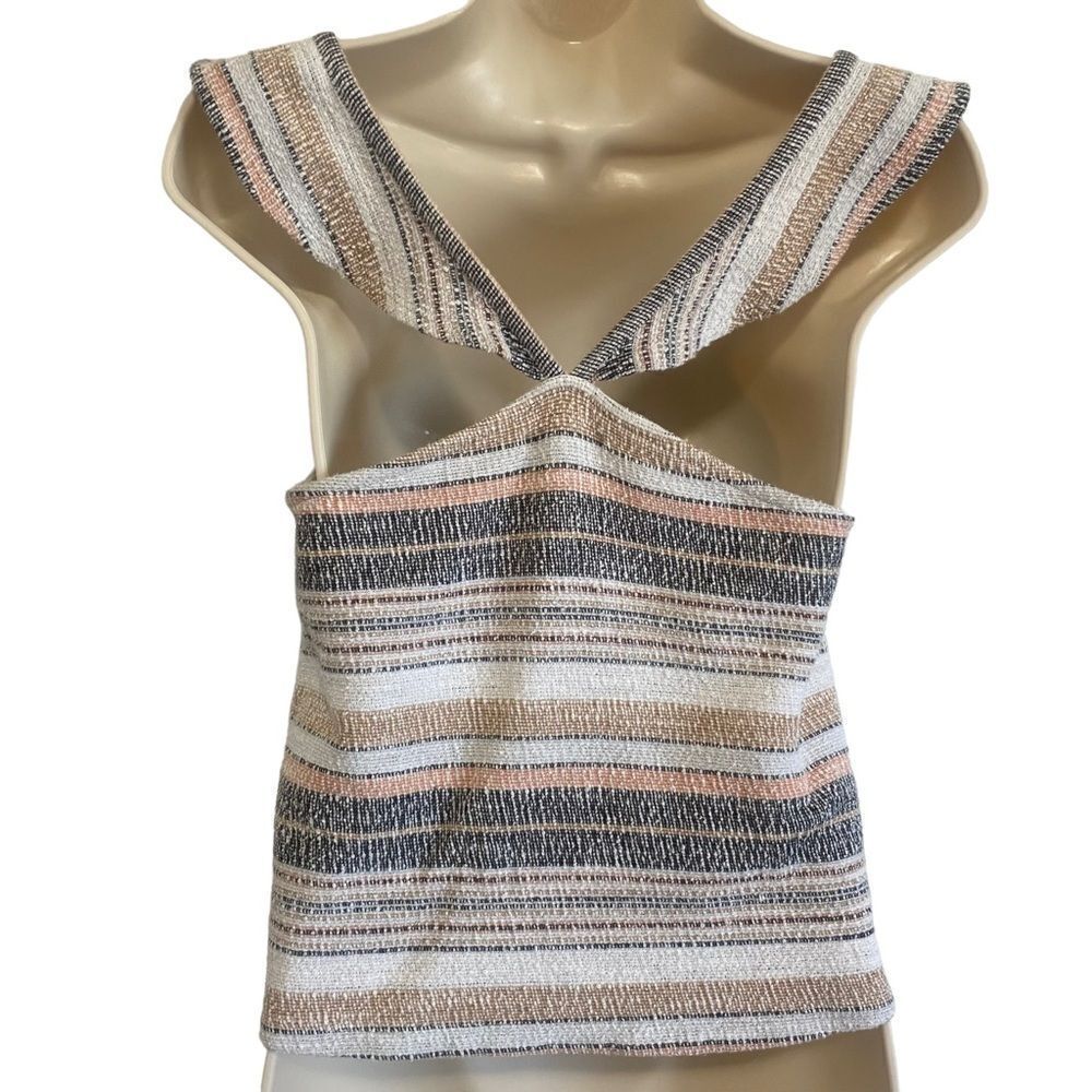 MADEWELL Texture & Thread Ruffle Strap Striped Ta… - image 4
